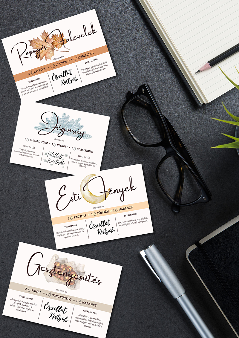 Évszakok Illatai kártyák